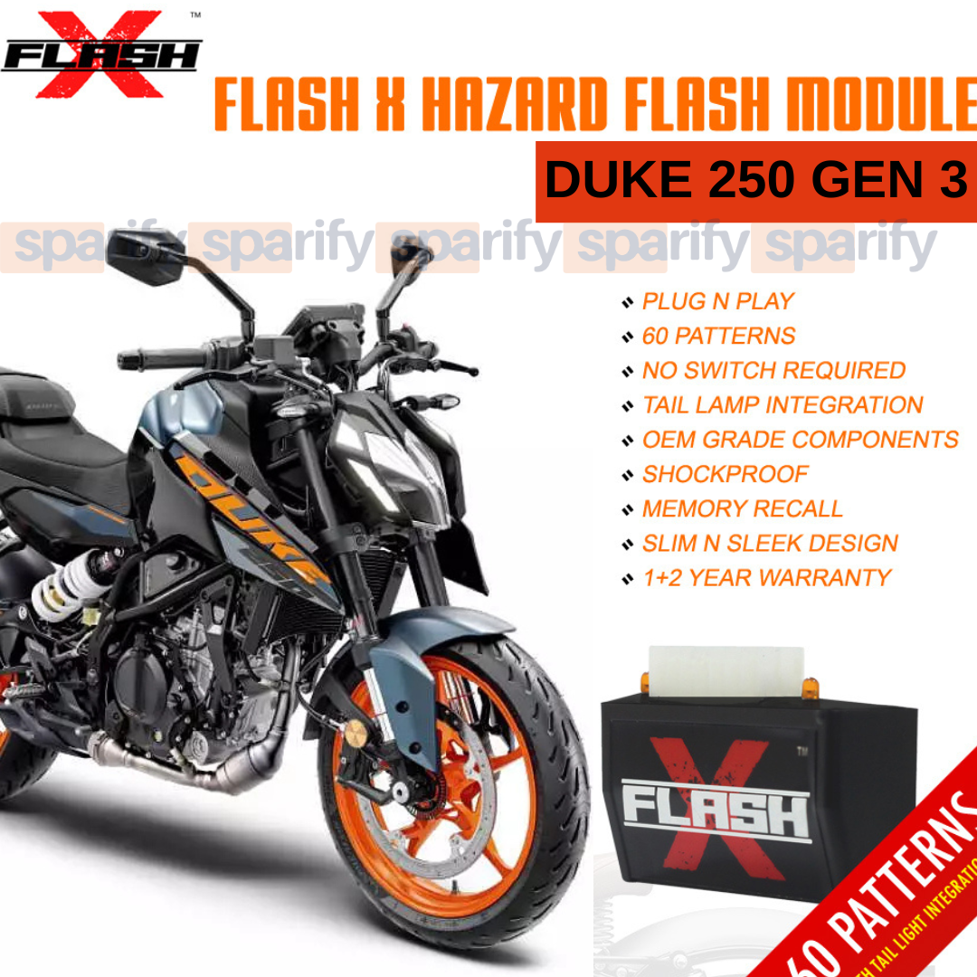 KTM duke 250 generation 3 FlashX Hazard Flash Module, Blinker KTM duke 250 generation 3 FlashX Hazard Flash Module, Blinker