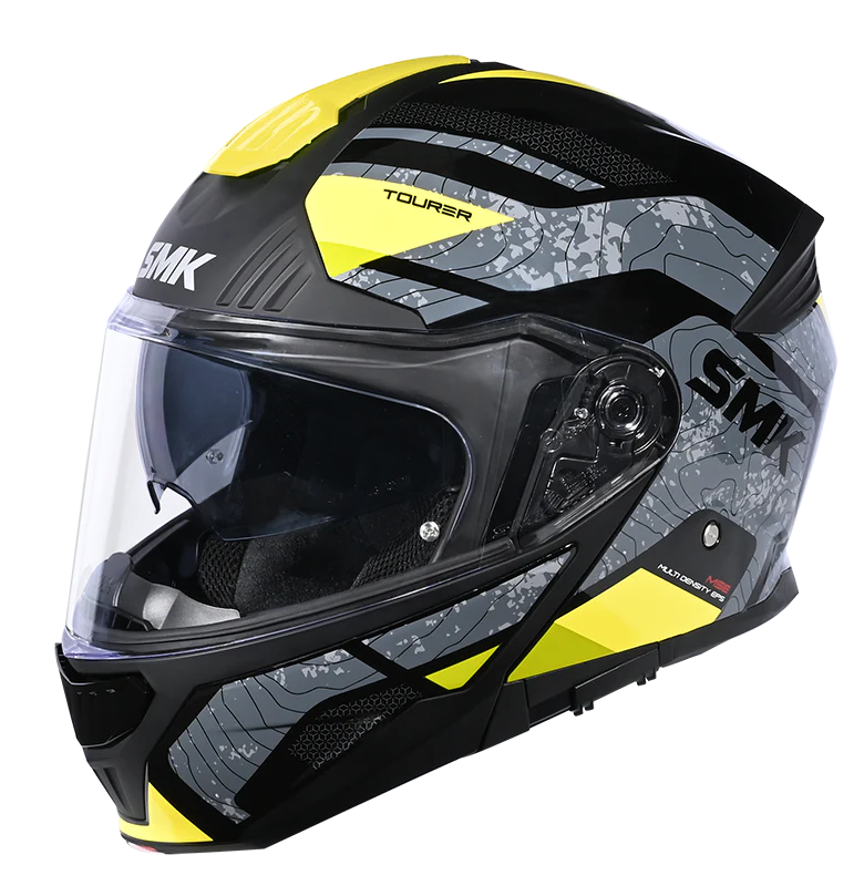 SMK Gullwing Navigator Black Grey Yellow Matt (MA264) Tourer