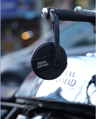 Handle Bar End Side Mirror For Royal Enfiled Classic /Electra / Reborn/Standard - 350/ 500,Himalayan 450 Hunter 350, Meteor 350, Super Meteor , Interceptor , Gt 650, Himalayan/Scram 411, Bear 650 Round Mirrors
