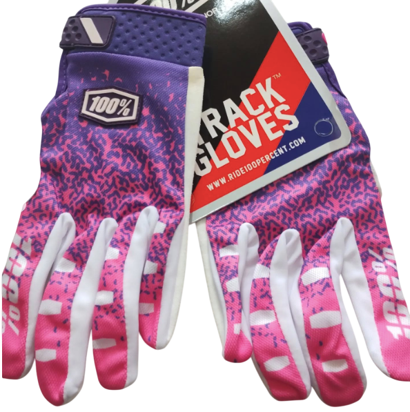 100% iTrack Motocross / cycling Gloves Purple pink white