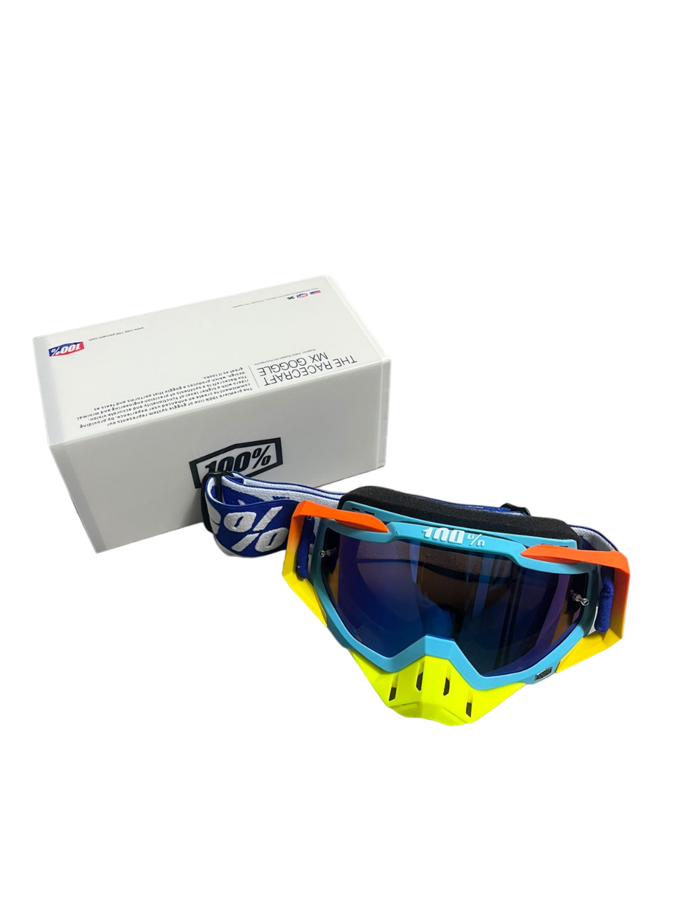 100 Goggles Full blue orange yellow tint 1 YEAR WARRANTY SPARIFY