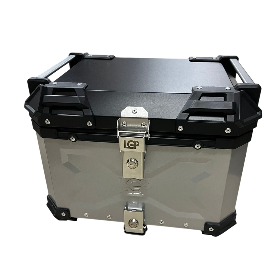 Motorcycle Top Box-LGP X Type-45L Silver Premium fits all motorcycle - 1 YEAR WARRANTY