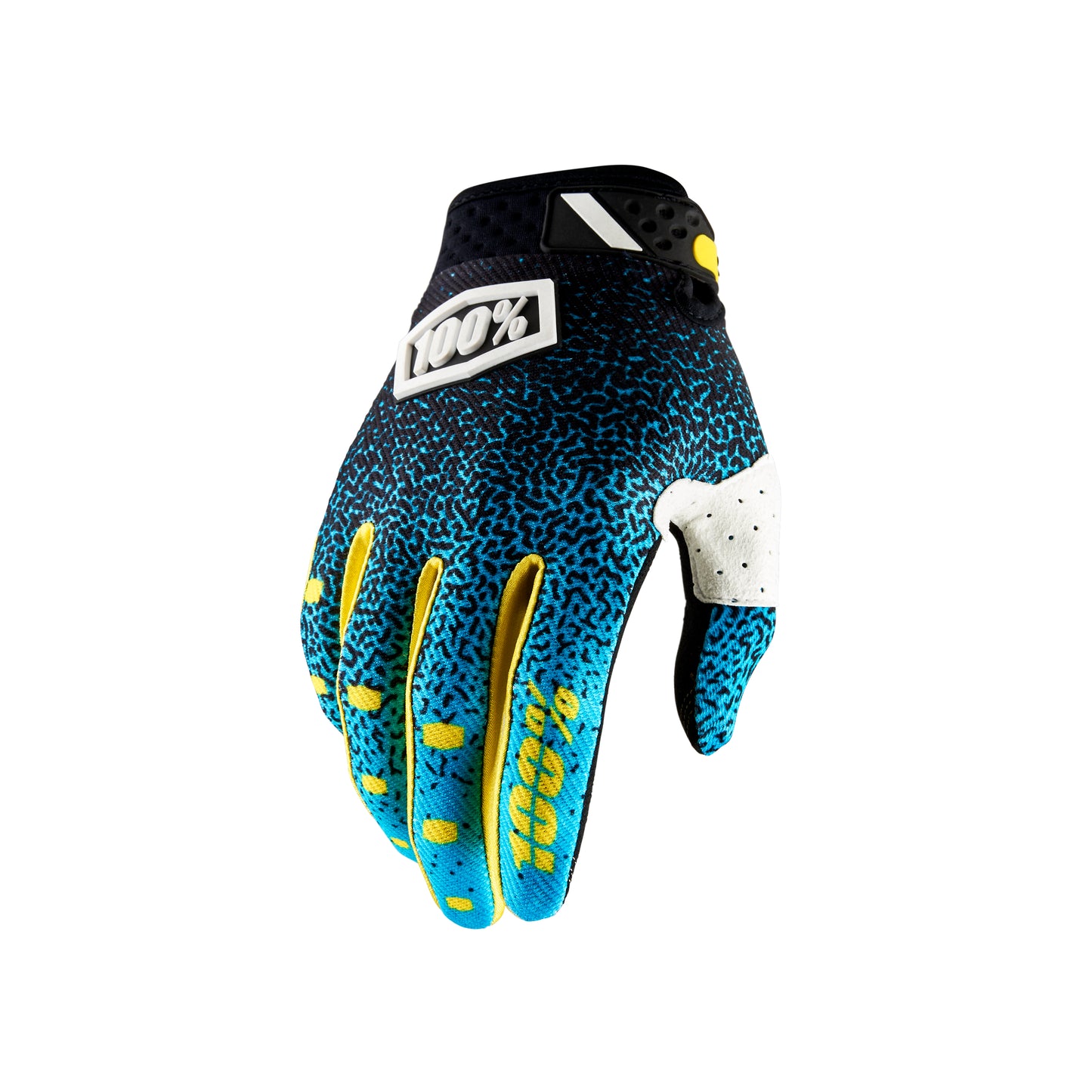 100% iTrack Motocross / cycling Gloves black blue yellow