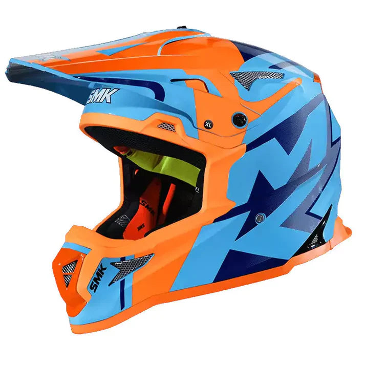 SMK ALLTERRA Helmet X-Power (GL557) Gloss Orange Blue – SPARIFY