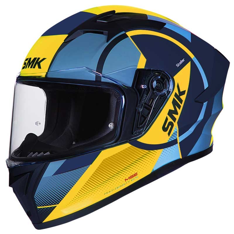 SMK Stellar Faro MA 554 BLUE YELLOW Helmet – SPARIFY