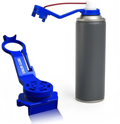 Motorcycle Chain Oiler Spray Attachment for Chains I Universal Chain Lubrication Tool for Bike Maintenance I Fits Any Chain Lube Can I Nozzle Sprayer Dispenser (Blue)