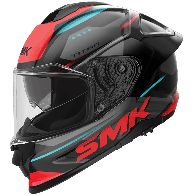 SMK Titan Sporter | Matt White Black Red | (MA235) Helmet