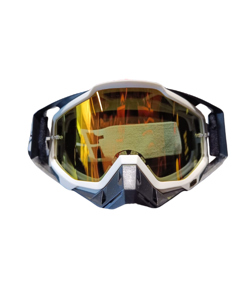 100% Racecraft Abyss Mirror Silver Lens レースクラフト Куаить - Мотоочки 100% RACECRAFT Goggle Abyss Black - Mirror