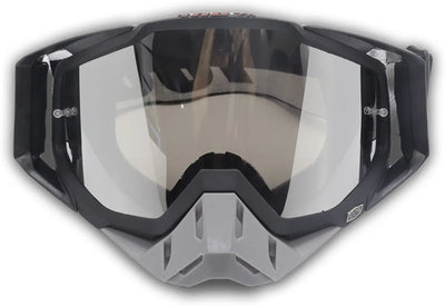 100% The Motocross & Mountain Biking  MX Goggle –BLACK GREY STRAP ( CLEAR )