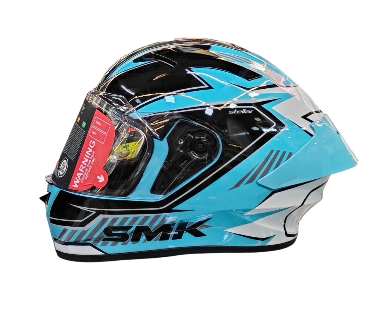 SMK Stellar Sports Adox Gloss Blue White Black (GL512) Helmet helmet highlight 