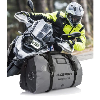 Acerbis Horizont X-Water Bag 40 Litre - Waterproof | Abrasion Resistant | Flexible | Universal Bike Fastening & Shoulder Strap | Black/Grey Color