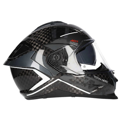 black titan sv edge motorcycle helmet SMK Titan Carbon | Nero Carbon Black