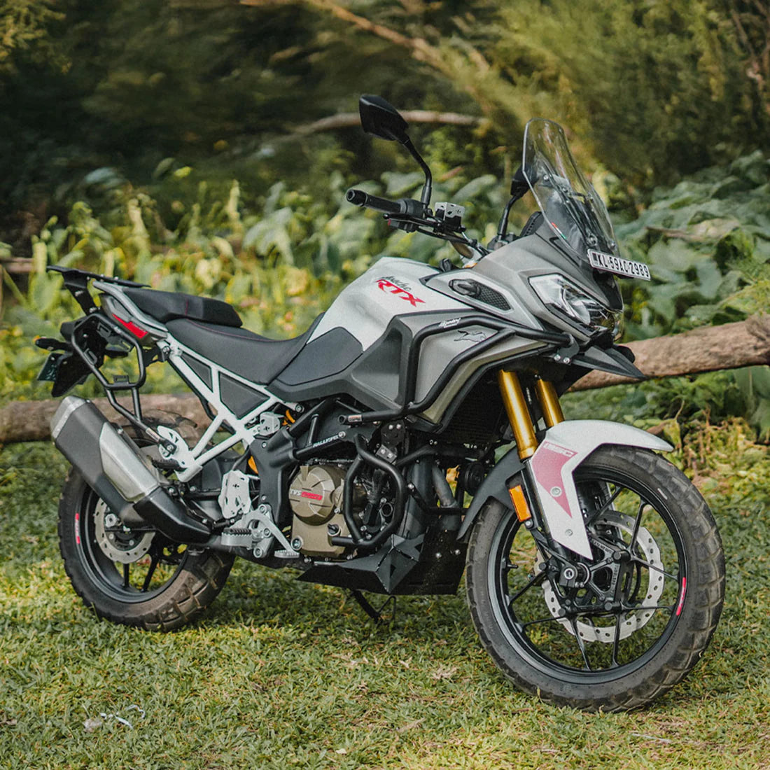 TVS APACHE RTX 300 RAPTOR CRASH GUARD UPPER & LOWER SET BLACK | LEGUNDARY CUSTOMS