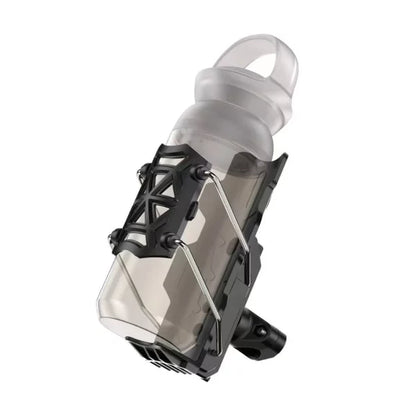 CAGE SERIES - Motorcycle Water Bottle Adjustable Rack/Holder  2.0 | 360° Rotation Adjust - ( UNIVERSAL) - BLACK