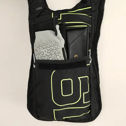 ROYAL ENFIELD WATER TRAIL BACKPACK WITH 2L HYDRATION BLADDER - BLACK