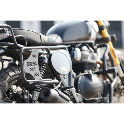 SADDLE STAY WITH PLATE WITH FOOTREST FOR BEAR 650 | MOTOCARE