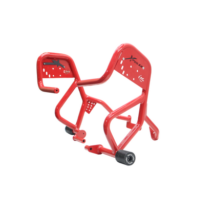 CRASH GUARD WITH DUAL SLIDERS FOR HERO XPULSE 210 (RED)- MOTOCARE