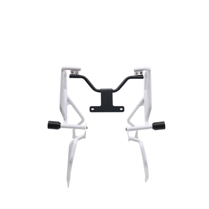 UPPER LOWER CRASH GUARD (WHITE) FOR HERO XPULSE 210 - MOTOCARE