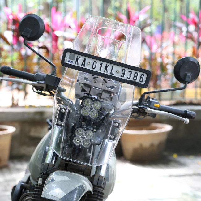 MANTIS K3 WINDSHIELD WITH CLAMP KIT FOR ROYAL ENFIELD HIMALAYAN 411 - MOTOCARE