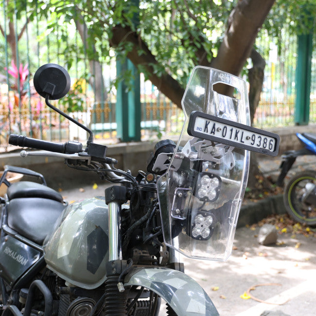 ROYAL ENFIELD HIMALAYAN 411 MANTIS RALLY TOWER TOURING WINDSHIELD WITH CLAMP KIT | MOTOCARE