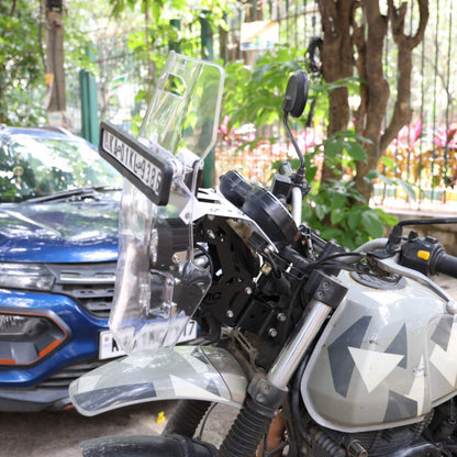 ROYAL ENFIELD HIMALAYAN 411 MANTIS RALLY TOWER TOURING WINDSHIELD WITH CLAMP KIT | MOTOCARE