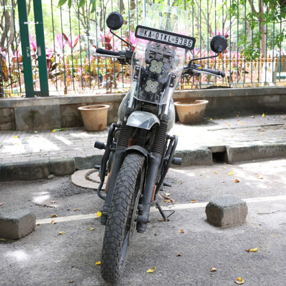 ROYAL ENFIELD HIMALAYAN 411 MANTIS RALLY TOWER TOURING WINDSHIELD WITH CLAMP KIT | MOTOCARE