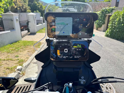 AOOCCI C6 PRO Motorcycle Dash Cam Front and Rear, 4K 1080P Dual Dash Motorcycle Camera with Wireless CarPlay and Android Auto, GPS & Emergency Lock, 140° Wide Angle, Wired Remote, IP67 Waterproof