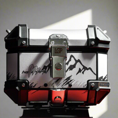 LGP 25 litres aluminium top box with graphics universal 2.0 ( fits all motorcycles ) - 1 YEAR WARRANTY