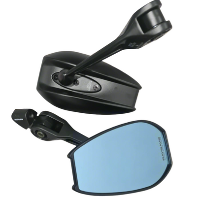 Napoleon anti glare oval shaped mirrors short stem (pair) for all motorcycles and scooters - aluminium