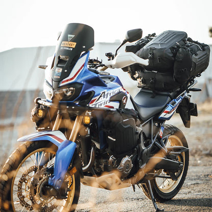 CARBONADO Modpac Pro (Black) | 100% Waterproof Motorcycle Tailpack | Saddle Bag | Crash Guard Bag (Black) | Polyester - 5L/10L/20L/30L ( Pack of 1 )