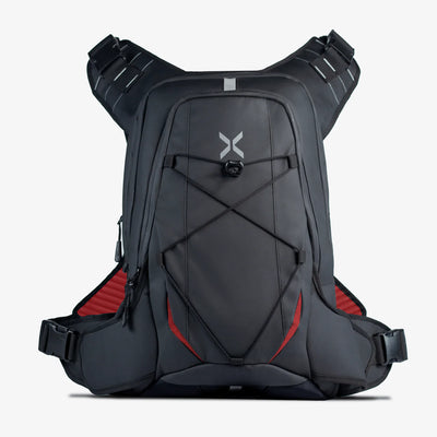 Carbonado X24 - Motocross, Biking, Cycling, Marathon running, Travelling, Adventure Backpack with Hydration Pack support - Holds laptop upto 15inch - BLACK RED