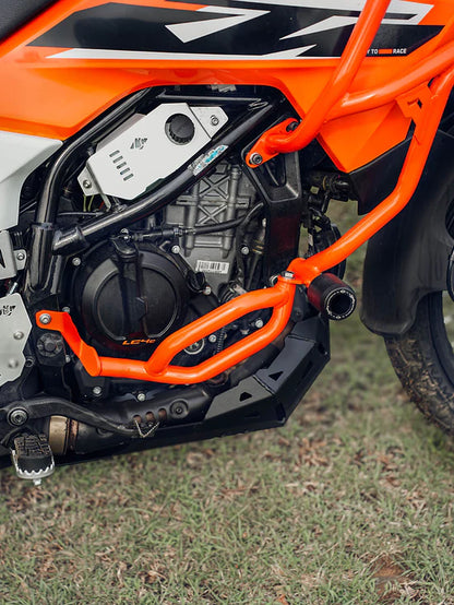 KTM Adventure 390 (2025 model)/ 250 ADV/390 ADV R/390 ADV X+/390 ADV S 2025 RAPTOR CRASHGUARD ORANGE| LEGUNDARY CUSTOMS