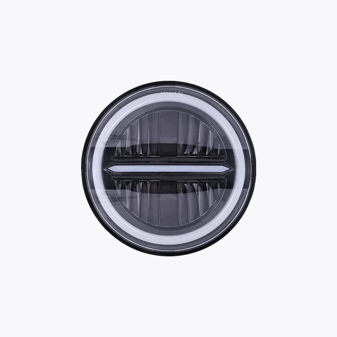 AXL | Minus Headlight ( WITH RING )  | LED 7inch | 90W | Yellow - White | Waterproof | compatible for royal enfield , mahindra thar , gypsy , harley davidson models ( 1 unit) - 6 MONTHS WARRANTY