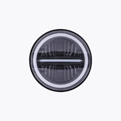 AXL | Minus Headlight ( WITH RING )  | LED 7inch | 90W | Yellow - White | Waterproof | compatible for royal enfield , mahindra thar , gypsy , harley davidson models ( 1 unit) - 6 MONTHS WARRANTY