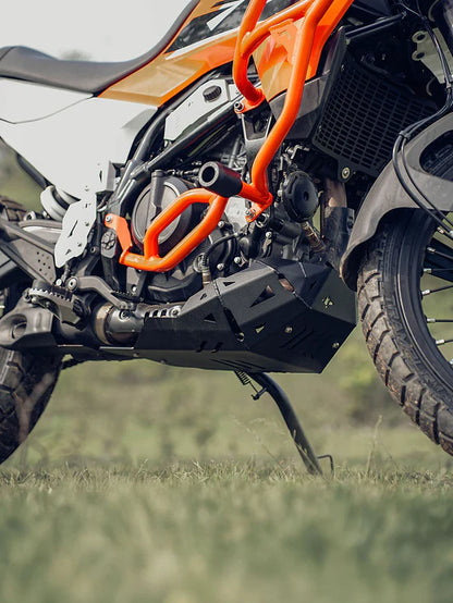 KTM Adventure 390 (2025 model)/ 250 ADV/390 ADV R/390 ADV X+/390 ADV S 2025 VAMBRACE BASHPLATE BLACK | LEGUNDARY CUSTOMS