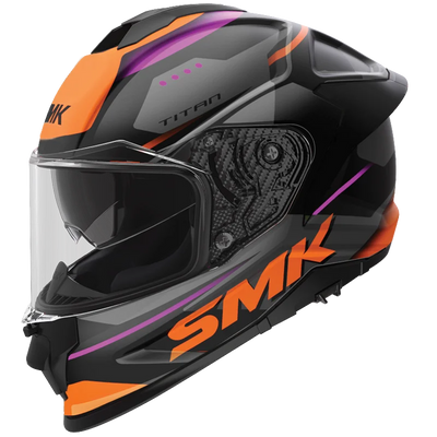 TITAN SPORTER MA279 GREY ORENGE FULL FACE SMK HELMET