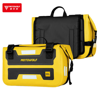 MOTOWOLF HYPERTOUR MDL0720 | 1 Pair | Waterproof Motorcycle Saddle Bags | 30 litres *2 side | Side Bags for Motorbike Travel - Yellow