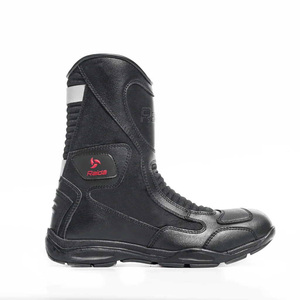 Raida Discover Motorcycle Boots | Ankle & Shin Protection | Anti-Slip Sole | Durable Build
