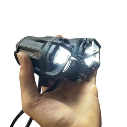 LIU HJG | Original 80W (Mini Mercedes Y Lens Ultra Wide LED Fog Lights – Dual Color White/Yellow, Pair with Harness, Switch and Flasher (pack of 2)