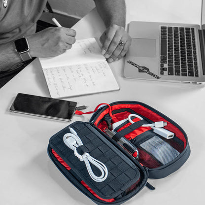 Carbonado EVA Hard Shell Protective Tech/Gadget Portable Organiser, Multi-Purpose Pouch and Travel Accessory,Black
