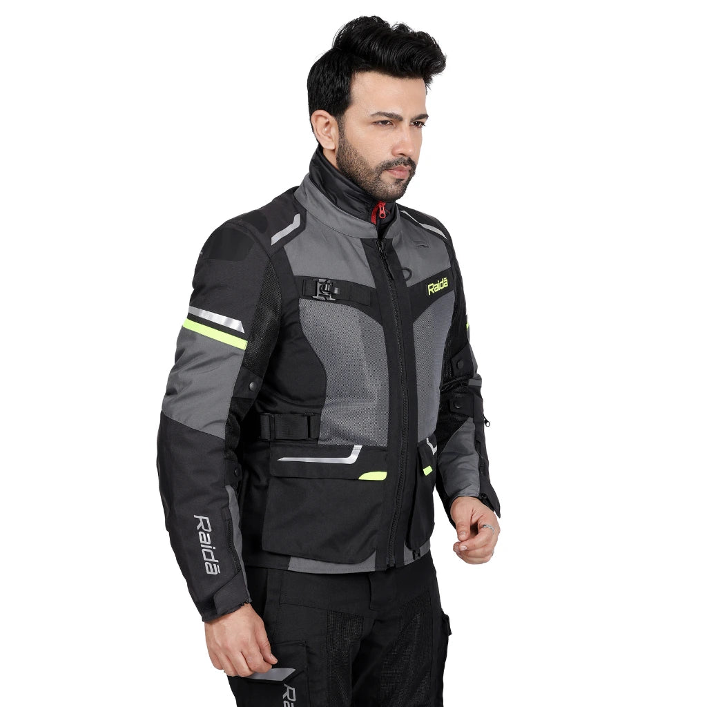 Raida Rover 2 Touring Motorcycle Jacket | Lightest in Its Class | CE Level 2 Armoured | Hydration Bladder Compatible | Waterproof Rain & Thermal Liners included