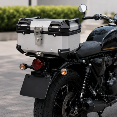 TAANC Urban Swift Top Box – Aero Silver | 22L Compact Motorcycle Storage Box for Daily Use