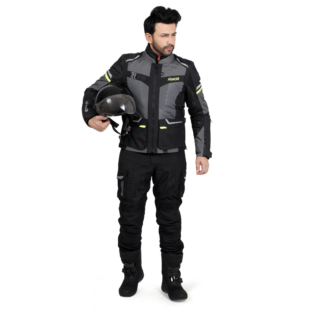 Raida Rover 2 Touring Motorcycle Jacket | Lightest in Its Class | CE Level 2 Armoured | Hydration Bladder Compatible | Waterproof Rain & Thermal Liners included