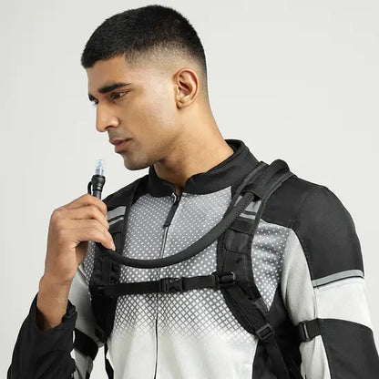 ROYAL ENFIELD WATER TRAIL BACKPACK WITH 2L HYDRATION BLADDER - BLACK