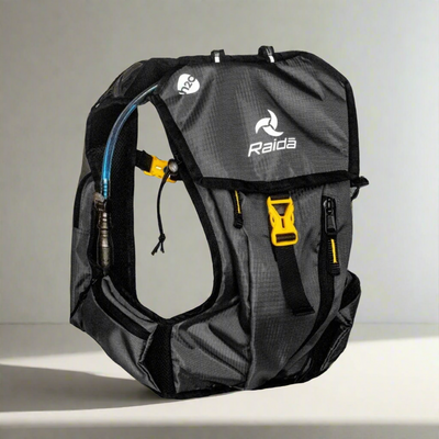 Raida Hydration Bag with 2L BPA-Free Bladder | No Movement While Riding | Ultra-Lightweight | Multi-Compartment | Built for Hiking, Biking, Camping & Outdoor Sports - GREY
