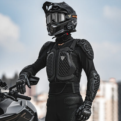 Motowolf Waterproof Mesh Body Protector | CE Certified | Four Season | PG1 | Motorcycle Jackets | Anti Fall | Off-road Riding Body Armor - BLACK