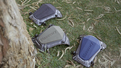 Carbonado Turtle x Discovery Unisex Wasit Bag, Strap to Leg or Hip, for Motorcycling, Outdoor, Hiking, Adventure & Travel, Weatherproof Construction - BLACK