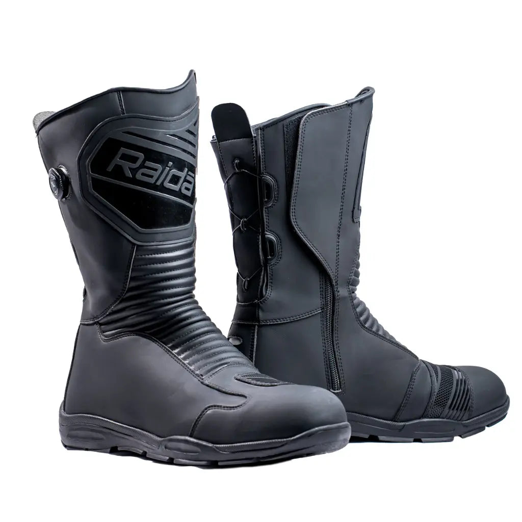 Raida Discover Evo Motorcycle Boots | Adventure Touring Riding Boots with Dial Closure | Water-Resistant, High-Grip Sole, Gear Shift Pad