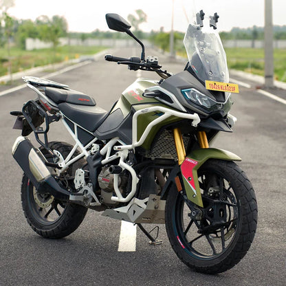 TVS APACHE RTX 300 RAPTOR CRASHGUARD UPPER & LOWER (WITH SLIDER) RED | BLACK | WHITE | LEGUNDARY CUSTOMS