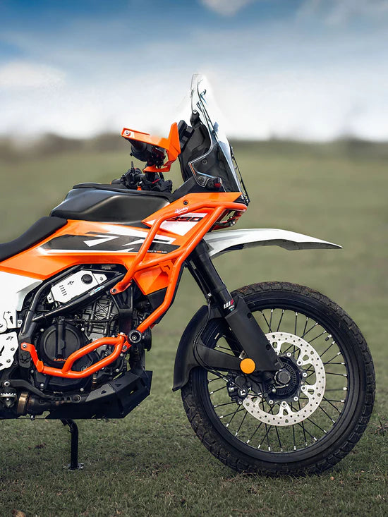 KTM Adventure 390 (2025 model)/ 250 ADV/390 ADV R/390 ADV X+/390 ADV S 2025 RAPTOR CRASHGUARD ORANGE| LEGUNDARY CUSTOMS